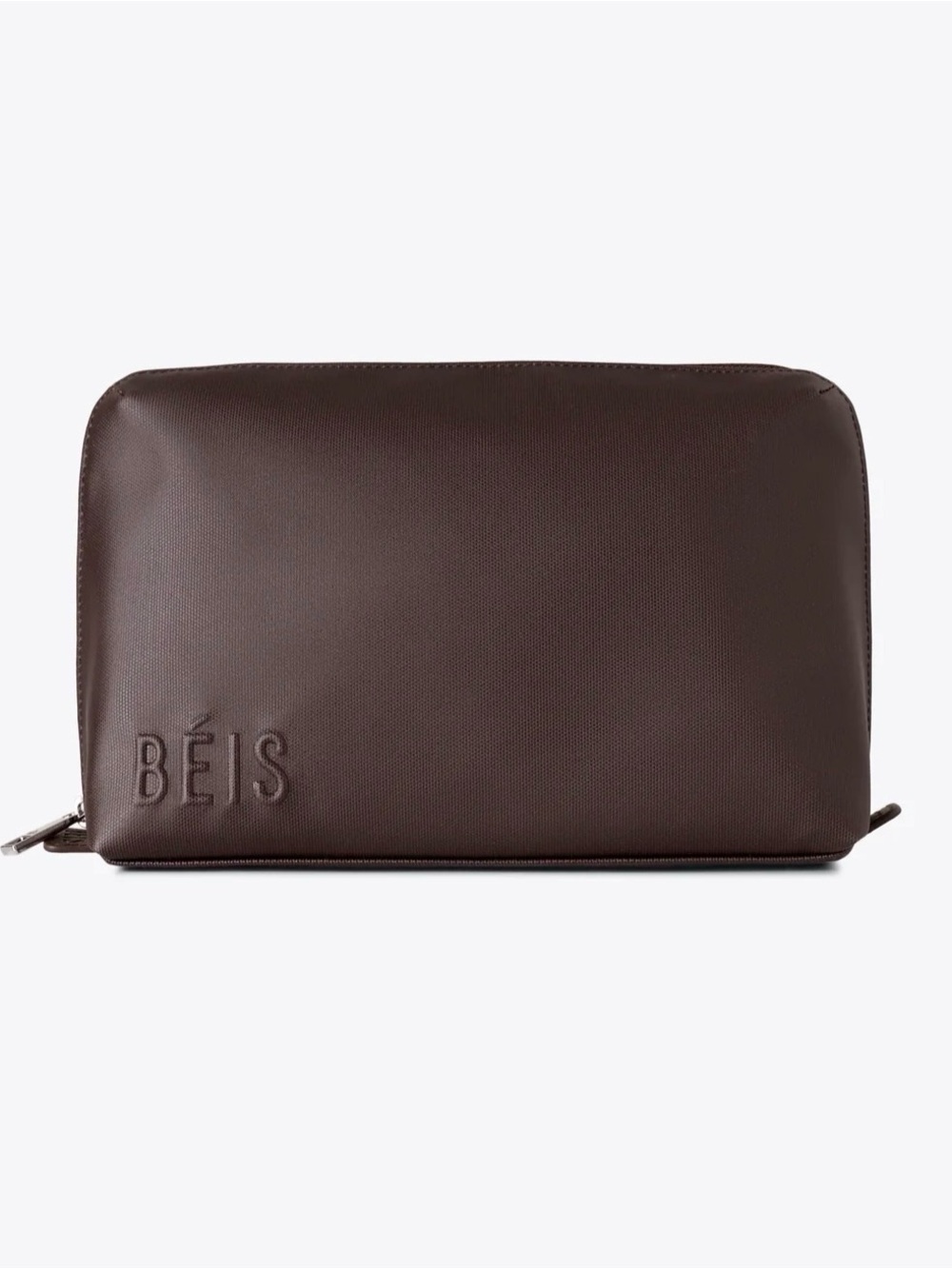 Béis The Medium Cosmetic Pouch in Espresso. NWT!